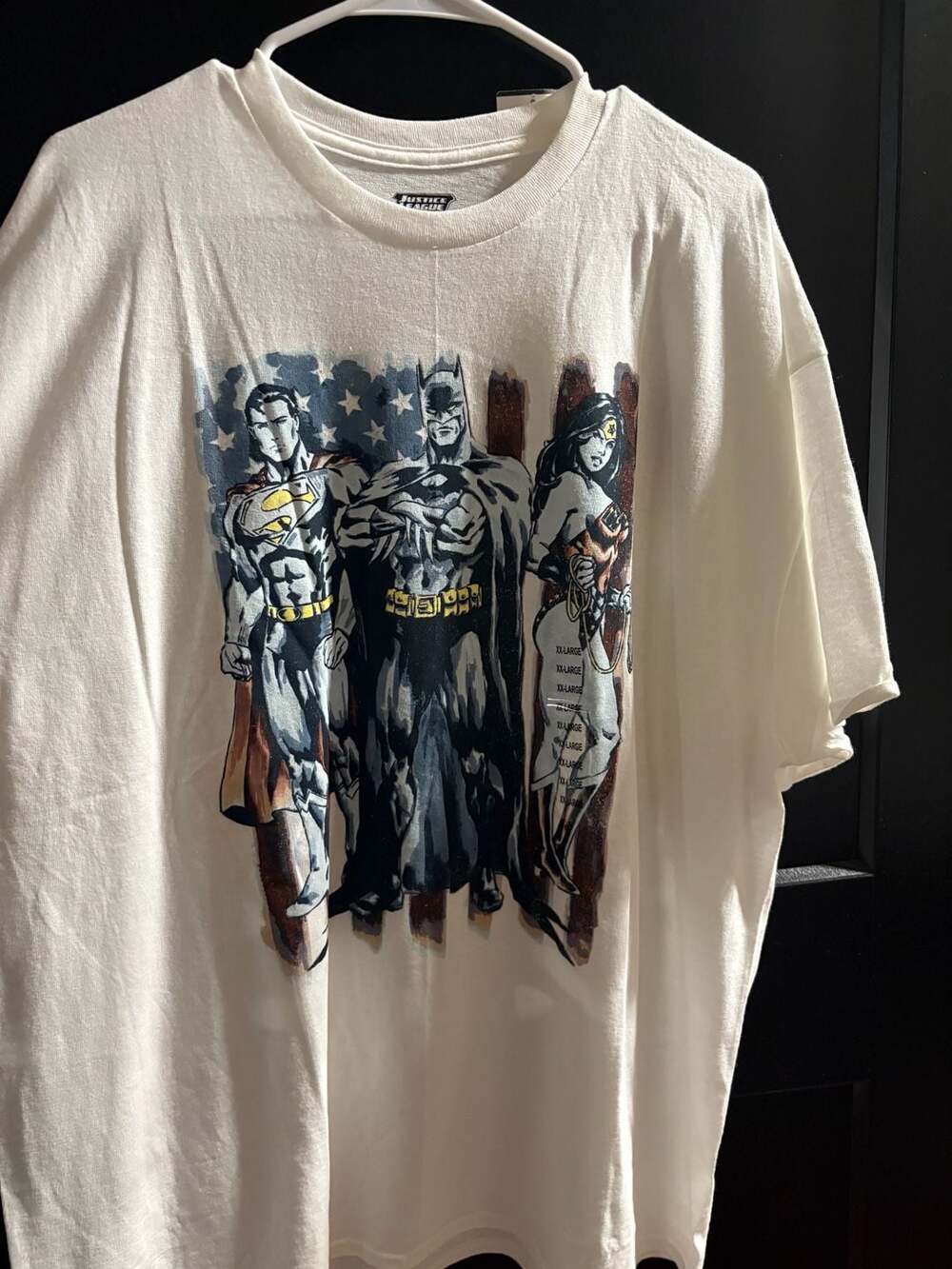 Justice League Graphic T-Shirt Superman Batman Wonder Woman White 2X